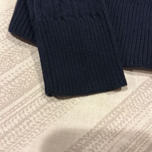 Gap Kids Navy Blue Cable Knit Cardigan Sweater - Picture 4 of 5